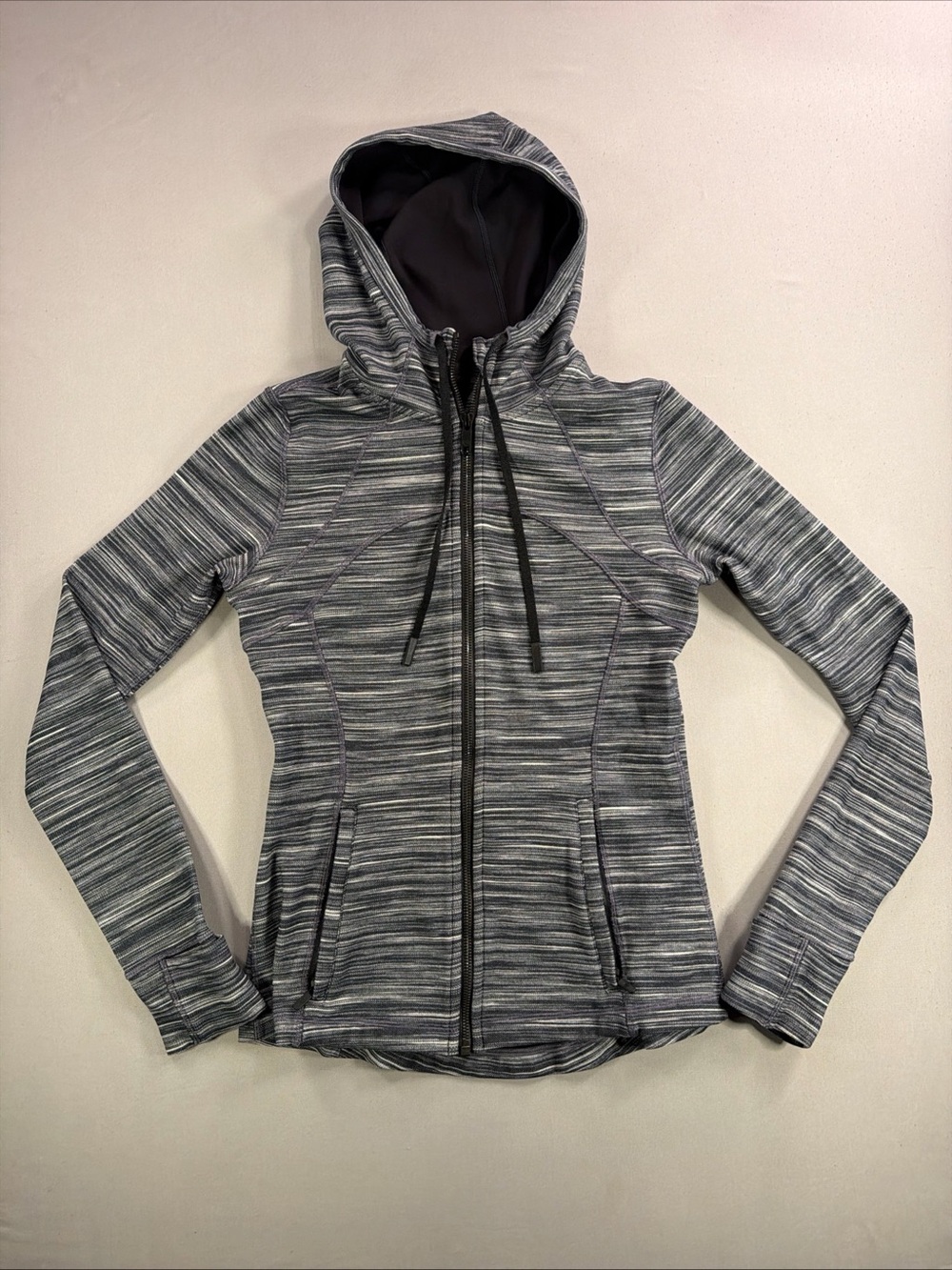lululemon athletica Gray Marled Full-Zip Hooded Jacket